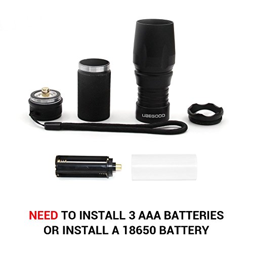 LED Taschenlampe , Ubegood Zoomable LED Light Taschenlampe [5 Modus] 2000 Lumen wasserdichte Camping Light für Outdoor, Haushalt, Büro etc - 7