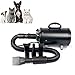 Produktbild DJLOOKK Hundefön 3.8HP Pet Fön Grooming Haar Gebläse Geschwindigkeit Einstellbar Mit Heizung Für Hunde Katzen 4 Verschiedene Düsen,Black