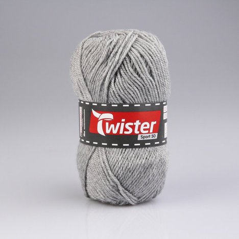 ROLLER Wolle TWISTER SPORT 50 UNI – grau – 50g - 2