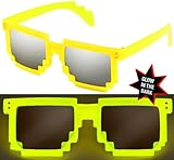 Nerd PIXEL Brillen Glow LEUCHTEN / Verschiedene Farben:...
