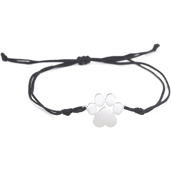 VASSAGO Braccialetto Regolabile Con Ciondolo Gatto - Fatto A Mano In Corda Colorata E Perline, Acciaio Inox, Unisex, Regalo Per Amanti Dei Gatti