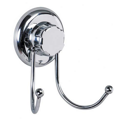 Tatkraft Megalock Gancho Doble Baño Ventosa Acero Cromado 11X7.5X12cm