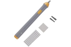 TIHOO Elektrischer Radiergummi, batteriebetriebener Radiergummi-Kit mit 22pcs zusätzlichen austauschbaren Gummis für Künstler, automatischer tragbarer Bleistift-Radiergummi zum Skizzieren (grau)
