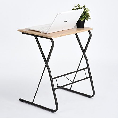 Framodo Wooden Desktop Laptop Desk Portable Computer Desk With Metal Legs Over Bed Sofa Notebook Table for Reading Writing, Beige