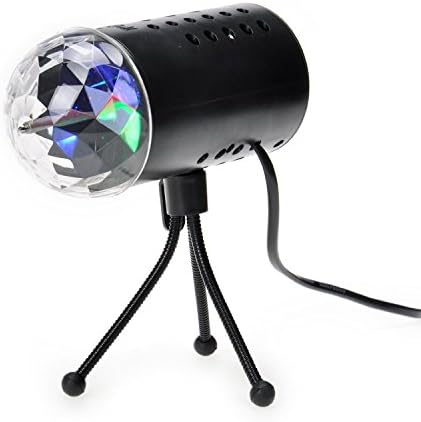 HotJack Rotating RGB LED 3D Effect Stage Light Party DJ Disco Lamp Dance Xmas New Year Home Party Clubbing