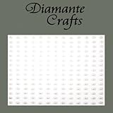 195 x 3mm White Pearl Self Adhesive Rhinestone Body Vajazzle Gems - created exclusively for Diamante Crafts