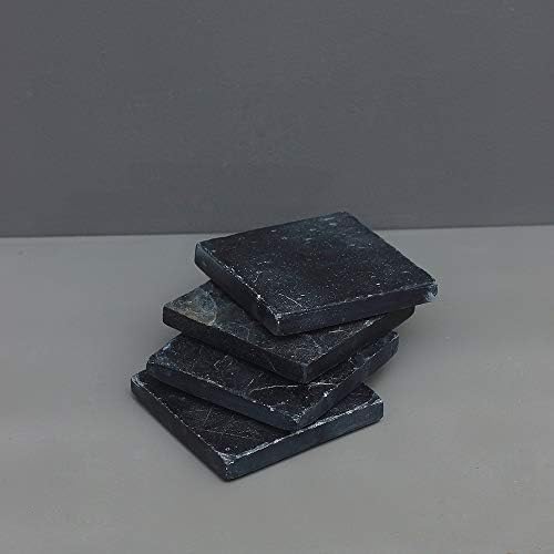Casa Decor Classic Greynight Unique, Handmade Coasters for Drinks, Beverages, Wine Glasses - Elegant Look Marble Coasters