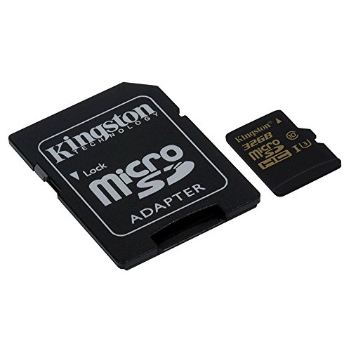 Kingston Gold microSD 32GB Class 3 (U3) Speicherkarte mit Adapter UHS-I Speed - 2