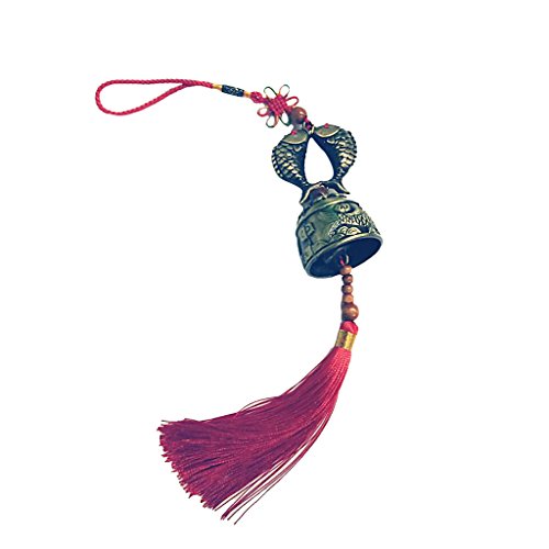 Messing Fisch Windspiel Glocke Hängen Charme Chinesischer Knoten Feng-Shui-Verzierung - 5