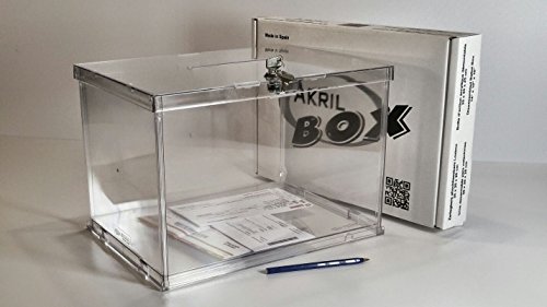 AKRIL-BOX Urna para votaciones sorteos promociones con cerradura DESMONTABLE 25x35x25cm reviews AKRIL-BOX Urna para votaciones sorteos promociones con cerradura DESMONTABLE 25x35x25cm