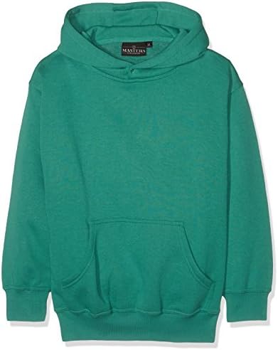 J Masters Schoolwear Boy's Unisex Hooded School Sweatshirt Hoodie, Black, 11-12 Years (Manufacturer Size:32)