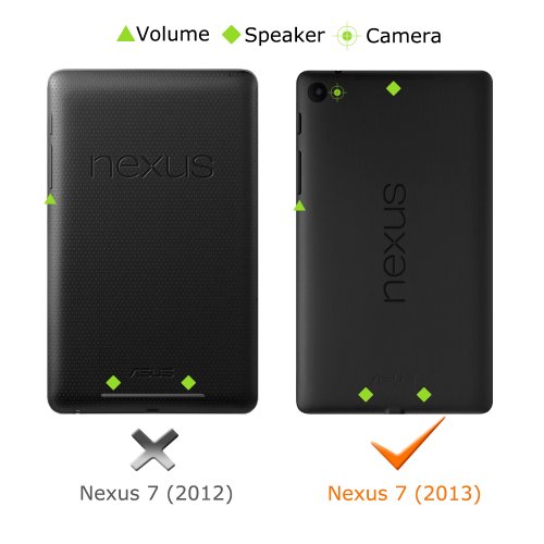 MoKo Google New Nexus 7 FHD 2nd Gen Hülle – Ultra Slim Stand Case Schutzhülle Case Tasche Smart Cover mit Auto Sleep Wake up Modus und Standfunktion für Google Nexus 7 2 2013 Tablet, SCHWARZ - 3