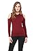 LE BOURGEOIS Maroon color round neck cotton t-shirt for women RS.599.00