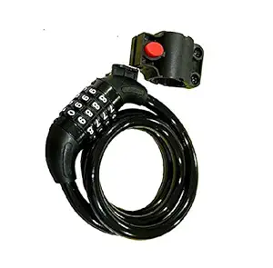 FASTPED Combination Bicycle Lock Cable (Black, Painted Finish)