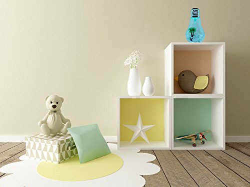 Aroma Diffiuser Die original Healthbulb von BerryKing – Birnen Lufterfrischer Ultraschall Luftbefeuchter Duftzerstäuber Raumluftreiniger Raumbefeuchter 400 ml Luftreiniger Humidifier 55ml/h mit LED für Schlafzimmer Wohnzimmer Büro inkl. Steinen und Palmen - 6