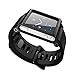 Produktbild Für iPod Nano 6/6th Armband Uhrenarmbänder, Schwarzes Aluminium Silikon Mix Multi-Touch Uhrenarmband Smart Watch Armbänder WasserdichtGemüTlichHaltbar Und Schmutzabweisend für Herren/Damen