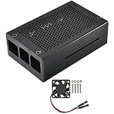Raspberry Pi 4 Al&uuml;minyum Muhafaza Kutusu (Fanlı)