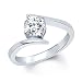 V. K. Jewels Surprise Delight Rhodium Plated Solitare Ring For Women - Fr1028R [Vkfr1028R] RS.129.00