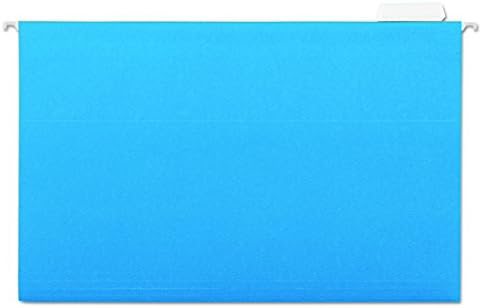 Universal 14216 Hanging File Folders, 1/5 Tab, 11 Point Stock, Legal, Blue (Box of 25)