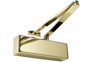 Rutland Fire Rated TS.3204 Door Closer Size EN 3-4 Door Closer, Ideal for mid Range Contracts and can be Fitted to Almost All Common Door Types (Polished Brass)