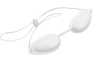 Eujgoov Weiße Solarium-Brille, TPU-Sonnenbank-Augenschutz, Brille für Salon, Sonnenbaden, Schönheit, Patientenschutz