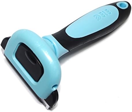 Ecent Comb Brush Crib Grooming Deshedding Tool with 66mm Blade for Medium Dog Cat