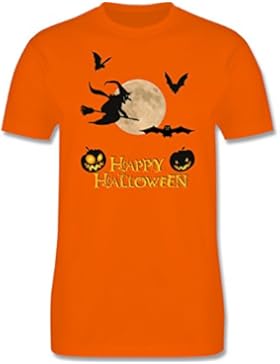 Anlässe Kind - Happy Halloween Mond Hexe - Kinder T-Shirt