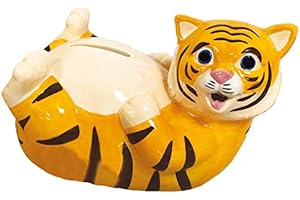 Crockery Critters Skarbonka - Tygrys Deluxebase. Śliczne oryginalne zwierzęta w kształcie skarbonki dla dzieci i dorosłych