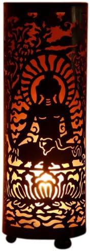 The Yellow Door Antique Black Buddha Decorative Table Lamp Round Home Decor Showpiece Gift Large
