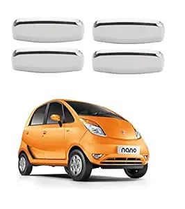 Automart Door Handle Chrome/Catch Cover for Tata Nano (Set of 4 Pieces )