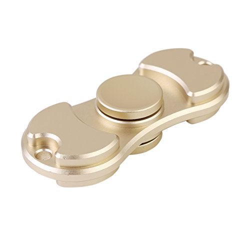 Metal Fingertips Gyro Toy, Clover Star Zinc Alloy Fidget Hand Spinner Stress Reliever Toys High Speed 1- 4 Minute Spins ( a Great and Interesting Fingertip Bearing Toy for Reducing Anxiety ) (Gold) Metal Fingertips Gyro Toy, Clover Star Zinc Alloy Fidget Hand Spinner Stress Reliever Toys High Speed 1- 4 Minute Spins ( a Great and Interesting Fingertip Bearing Toy for Reducing Anxiety ) (Gold)