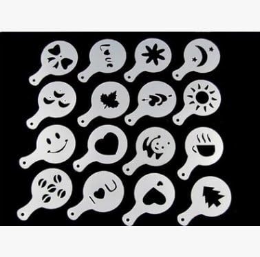 Polo honey 16 x Cappuccino Coffee Stencils Template Strew Flowers Pad Duster Spray