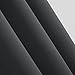 Deconovo Super Soft Thermal Insulated Ready Made Ring Top Blackout Curtain for Boys Bedroom with Matching Tie Back 140x175cm Dark Grey 1 Piece
