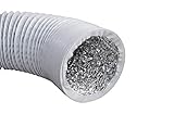 compuesto quimico de aluminio  Canalizado Manguera con compuesto de aluminio de aislamiento en calidad profesional, diámetro 125 mm/127 mm, longitud 3 m - para secadora, aire acondicionado, campana - Estable y acolchada)