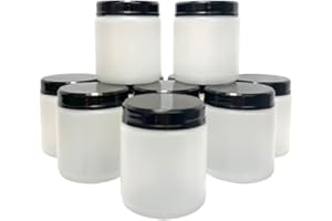 LABBOX KENZIUM - Confezione di 10 Barattoli | 125 ml | Bocca Larga | con Coperchio e Otturatore | HDPE | Traslucido