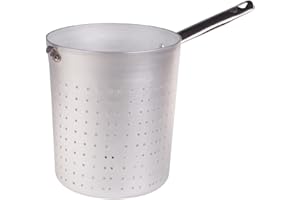 BALDASSARE AGNELLI Pentole Agnelli Colapasta/Scaldapasta Cilindrico in Alluminio con Manico Tubolare, Acciaio Inossidabile, Argento, 20 cm