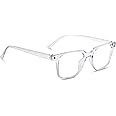 IFLASH Transparent Clear Zero Power Square Lightweight Optical Frame Specs Eyeglasses Sunglasses