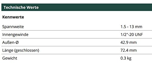 Metabo 6.36620.00 Schnellspannbohrfutter Futuro Plus S2M 13mm, 1,3 cm (0,5 Zoll) - 3