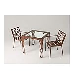  Forja Hispalense Mesa de jardín Estepona - Grupo 1 - Crema, Mesa con Medidas de 100x85x76 cm. de Alto.