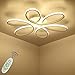Produktbild Blume-Shape LED Deckenlampe Dimmbar Kronleuchter mit Fernbedienung Rund Deckenbeleuchtung Modern Design Metall Acryl Schirm Decke Schlafzimmer Wohnzimmerlampe Lampen Esszimmer Kinderzimmer-leuchte
