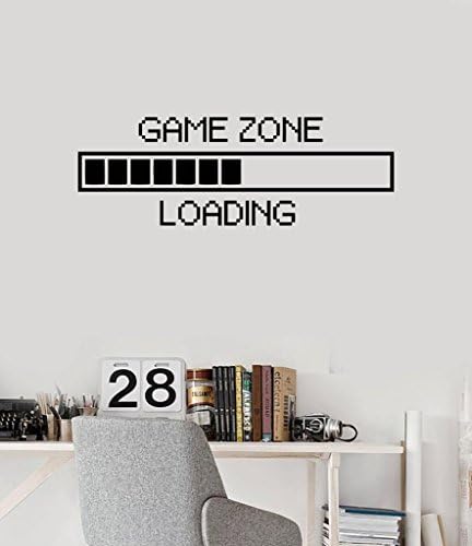 Children's Room Decor Game Zone Loading Gamer Computer Game Play Room Wall Vinyl Decal Decoration