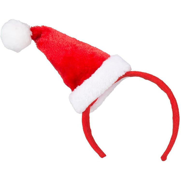 Mini Bonnet De Père Noël Sur Bandeau Smiffys - Rouge Scintillant, Taille Unique Pour Fêtes Et Déguisements