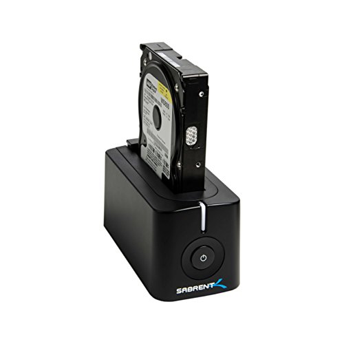 Sabrent Festplatten Docking Station – USB 3.0 auf SATA externe Festplatten Docking Station für 2,5 oder 3,5 Zoll HDD, SSD [Unterstützt UASP und 8TB +] (DS-UBLK) - 5