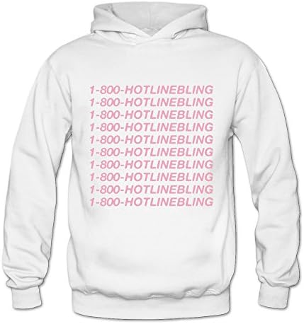 Drake Hotline Bling Music Art Hoodies White For Women 100% Cotton -  White -