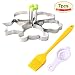 Produktbild FULARR Spiegelei-Form, Egg Shaper, Pfannkuchen-Form, Spiegelei und Pancake Formrings, Spaßküche die Werkzeuge Kocht-Edelstahl 5er Pack - 5 Formen: Stern/Herz / Rundes Ei/Pflaumenblüte / Mickey