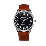 Yallylunn Fashion Casual Men's Watch-Stainless Steel Leather Strap Metallrahmen Watch FüR GeschäFts- Und Urlaubsreisen Geeignet