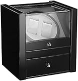 St. Leonhard Edler Design-Uhrenbeweger für 2 Uhren, pianoblack