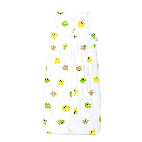 Preisvergleich Produktbild Odenwälder 1279 Anni Jersey Sommer Schlafsack 1503 Eule weiss-gelb 90 cm