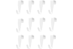 Sugeru 12 Pezzi appendiabiti da porta,ganci appendiabiti,ganci appendiabitis da portas,appendiabiti porta,Adatto per camere da letto, bagni, armadi, cucine, per appendere abiti (Bianco 12 pezzi)