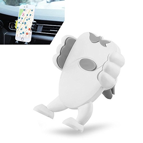 kikigoal Car Stent Holder, Suction Car holder, Can be Rotated 360 ° Stand for Mobile Phone white and grey